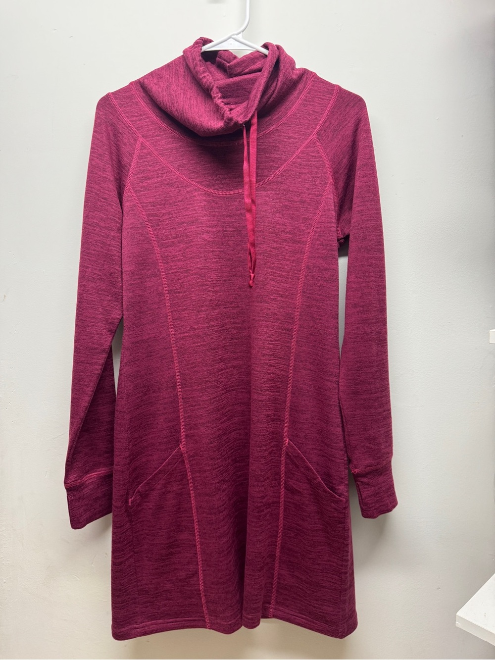 Kuhl Marled Cowl Neck Knit Tunic dress- Berry Pink